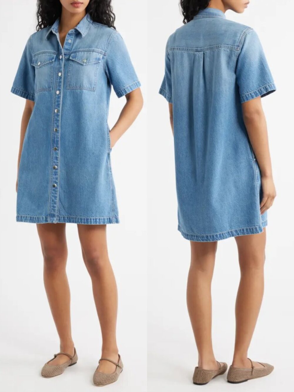 NWOT Madewell Denim Boxy Shirtdress Mobridge Wash XXL